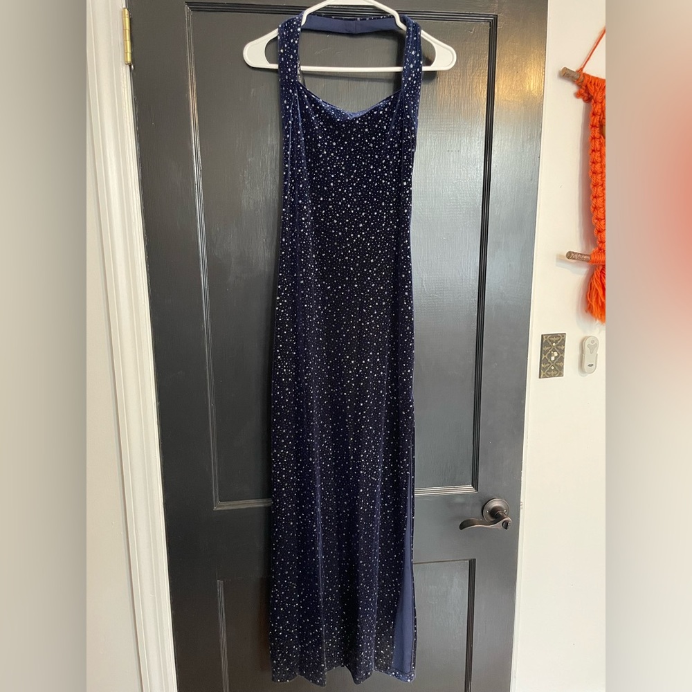 Vintage Y2K Whimsigoth Formal Starry Night Prom Bodycon Dress